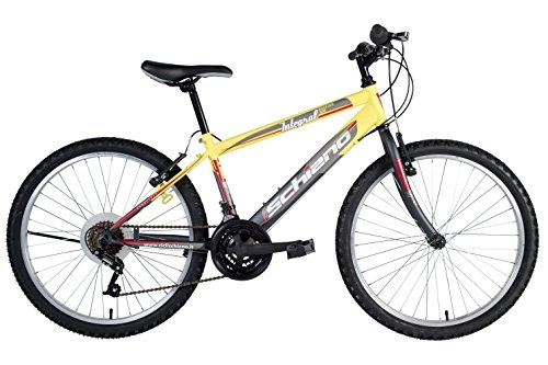 Bicicletas de montaña : F.lli Schiano MTB Integral Power Bicicleta de montaña, Hombre, Amarillo / Antracita, 24