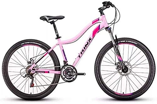 Bicicletas de montaña : FANLIU Bicicletas for Mujer de la montaña, 21 velocidades de Doble Freno de Disco de montaña Bicicleta de Pista, suspensin Delantera de la Bici de montaña Rgidas, Adulto de Bicicletas