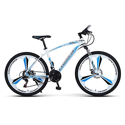 Bicicletas de montaña : FBDGNG Bicicleta de montaña de 26 pulgadas Urban Commuter City Bicicleta 21 / 24 / 27 velocidades MTB bicicleta con horquilla de suspensión y freno de disco dual (tamaño: 24 velocidades, color: azul)