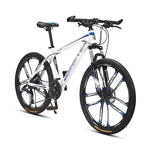 Bicicletas de montaña : FBDGNG Urban Commuter City Bicicleta de montaña de 26 pulgadas Bicicleta de montaña de 27 velocidades MTB con horquilla de suspensión freno de doble disco (tamaño: 27 velocidades, color: azul)