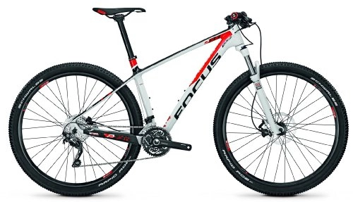 Bicicletas de montaña : Focus Raven 29R 7.0 30 Gang-Kette Herren MTB 29 Zoll 2014 42 cm black / white(red)