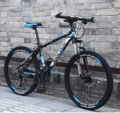 Bicicletas de montaña : FREIHE Bicicleta de montaña de 26 'y 24 velocidades para Adultos, Cuadro de suspensión Completa de Aluminio Ligero, Horquilla de suspensión, Freno de Disco