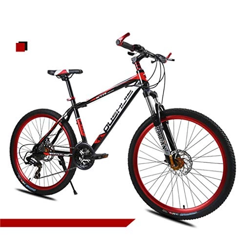 Bicicletas de montaña : Frenos de Disco de Bicicleta de Velocidad Variable de 21 velocidades y 26 Pulgadas Amortiguador Horquilla Delantera Bicicleta de montaña, Red