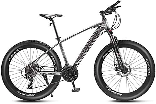 Bicicletas de montaña : FXMJ Bicicletas De Montaña De 27.5 Pulgadas, Bicicleta De Montaña Rígida De 21 / 24 / 27 / 30 Velocidades para Adultos, Cuadro De Aluminio, Bici Montaña Todo Terreno, Asiento Ajustable, Black Gray, 27 Speed
