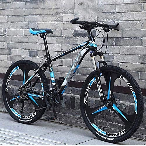 Bicicletas de montaña : Giow Bicicleta de montaña, Bicicleta de montaña Ligera de Aluminio con Cuadro de suspensin Completa, Horquilla de suspensin, 26", Velocidad 24 / 27 / 30 (Color: 30 velocidades)
