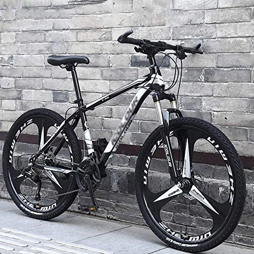 Bicicletas de montaña : Giow Bicicleta de montaña, Bicicleta de montaña Ligera de Aluminio con Cuadro de suspensión Completa, Horquilla de suspensión, 26"(Color: 27 velocidades)