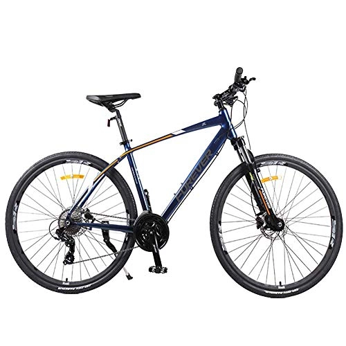 Bicicletas de montaña : Giow Bicicletas de montaña para Mujer, Bicicleta de montaña de 26 Pulgadas y 27 velocidades, Bicicleta de montaña rgida de Doble Disco con Marco de Aluminio, Asiento Ajustable, Azul