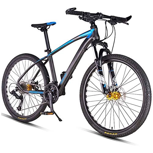 Bicicletas de montaña : Gnohnay Bicicletas de Montaña, 26 Pulgadas Doble Freno de Disco Trek Bicicletas, Marco de aleación de Aluminio / Ruedas, Adecuado para Hombres y Mujeres Adultos, Azul, 33 Speed