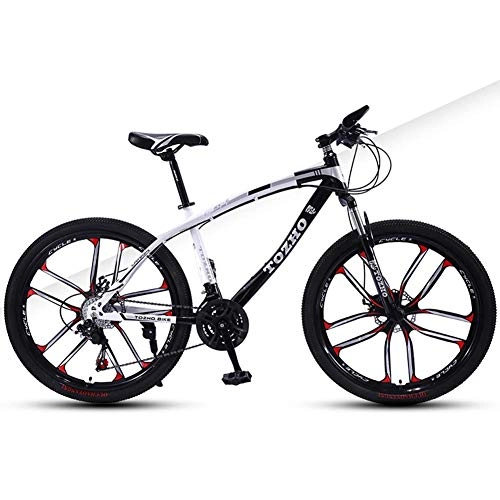 Bicicletas de montaña : GQQ Bicicleta de Montaa, Bicicleta Infantil de 24 Pulgadas Bicicleta de Montaa Todo Terreno de 27 Velocidades Marco de Acero con Alto Contenido de Carbono Mtb, Negro
