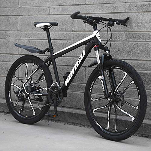 Bicicletas de montaña : GQQ Bicicleta de Montaa Cortadora de 26 Pulgadas 10, Acero con Alto Contenido de Carbono, B, 21 Bicicleta de Velocidad Variable, una