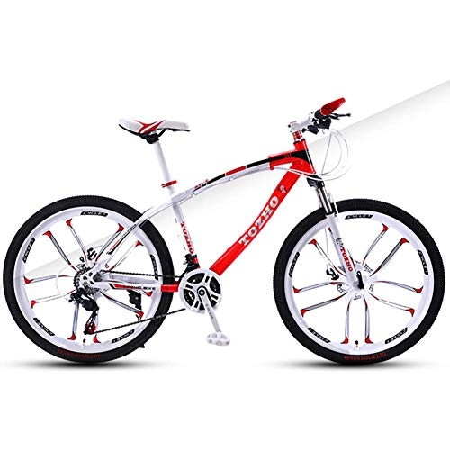 Bicicletas de montaña : GQQ Bicicleta de Montaña, Bicicleta de 24 Pulgadas para Niños, Bicicleta de Montaña Todo Terreno de 24 Velocidades, Marco de Acero con Alto Contenido de Carbono Mtb, Rojo