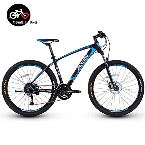 Bicicletas de montaña : GQQ Bicicleta de Montaña para Adultos Bicicletas de Montaña de 27 Velocidades Bicicleta de Montaña Rígida de 27, 5 Pulgadas Cuadro de Aluminio Mujeres 's / Men' S Freno de Disco Doble Bicicleta de Mon