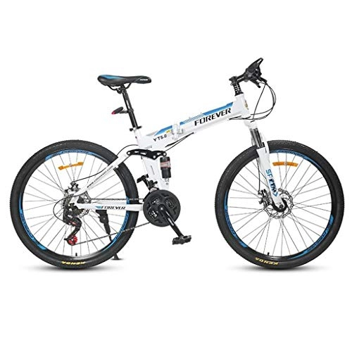 Bicicletas de montaña : GXQZCL-1 Bicicleta de Montaa, BTT, Bicicleta de montaña, Bicicletas Plegables Hardtail, suspensin Completa y Doble Freno de Disco, de 26 Pulgadas Ruedas, Velocidad 24 MTB Bike (Color : C)