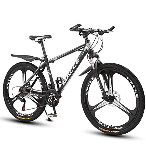 Bicicletas de montaña : GXQZCL-1 Bicicleta de Montaa, BTT, De 26 Pulgadas de Bicicletas de montaña, radios de Ruedas, Bicicletas Cuadro de Carbono de Acero, Doble Freno de Disco Delantero y Tenedor MTB Bike