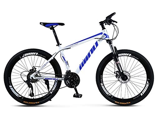 Bicicletas de montaña : H-LML Adulto 26 Pulgadas Bici De Montaña De 30 Velocidades De Una Sola Rueda Fuera De La Carretera Variable De Velocidad Amortiguador Masculino Y Femenino Bicicleta, Azul