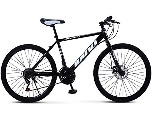 Bicicletas de montaña : H-LML Adulto 26 Pulgadas Bici De Montaña De 30 Velocidades De Una Sola Rueda Fuera De La Carretera Variable De Velocidad Amortiguador Masculino Y Femenino Bicicleta, Negro