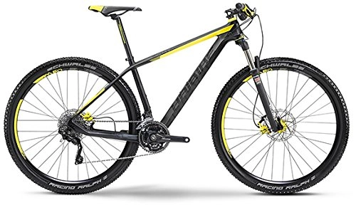 Bicicletas de montaña : Haibike Light SL 29 2014 de 30 g. XT Mix Carbon / gris / amarillo mate, color - UD carbon / grau / gelb matt, tamaño Rahmenhöhe 48, tamaño de rueda 29 inches