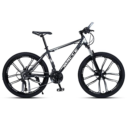 Bicicletas de montaña : HHKAZ Ruedas 24 / 26 Pulgadas, MTB Acero con Alto Contenido Carbono, Bicicleta para Adultos 24 / 27 Velocidades, SuspensióN Completa, Engranaje De MTB, Frenos De Disco Dobles