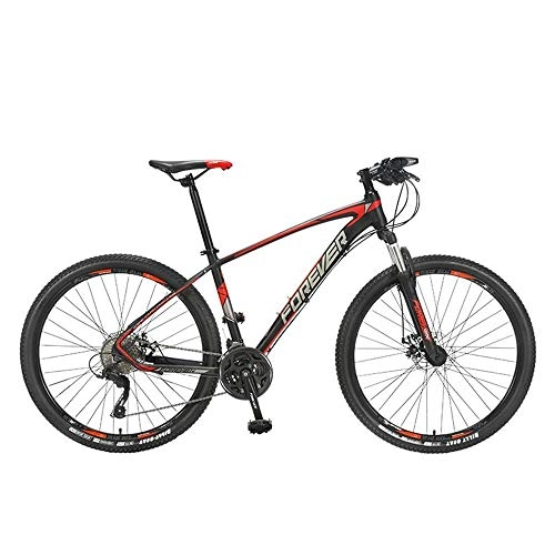 Bicicletas de montaña : Implicitw 27 Bicicleta de montaña de Velocidad Variable Bicicleta de Carretera de aleación de Aluminio de 27, 5 Pulgadas con Frenos de Disco Dual-Rojo Negro