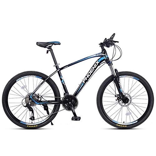 Bicicletas de montaña : JLASD Bicicleta Montaña Bicicleta De Montaña, 26 Pulgadas MTB Bicicletas 27 Plazos De Envío Marco Ligero De Aleación De Aluminio del Disco De Freno Delantero Suspensión (Color : Blue)