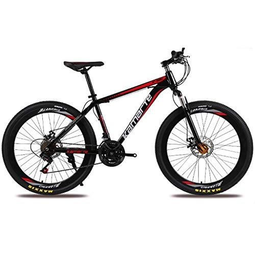 Bicicletas de montaña : JLASD Bicicleta Montaña Bicicletas De Montaña 21 / 24 / 27 Frente Velocidad De Enganche De Marcos De Acero Al Carbono MTB 26” Ruedas De Radios (Color : Black, Size : 24speed)