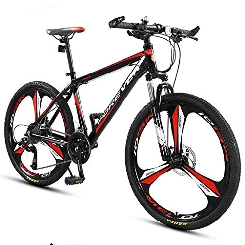 Bicicletas de montaña : JLASD Bicicleta Montaña MTB 26" Suspensión Unisex Barranco Bicicletas 24 / 27 Plazos De Envío Marco De Aleación De Aluminio del Disco De Freno Delantero (Color : Black, Size : 27speed)