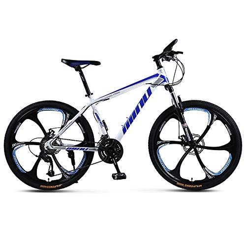Bicicletas de montaña : KAMELUN Bicicleta de montaña, Mountain Bike Unisex Bicicletas de Montaña 26 Pulgadas, para Hombre y Mujer MTB Bike con Asiento Ajustable Freno de Doble Disco, Azul, 27 Speed