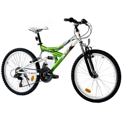 Bicicletas de montaña : KCP 24" Mountain Bike Youth Kids Bike Rita with 21 Speed Shimano White Green - (24 Inch)