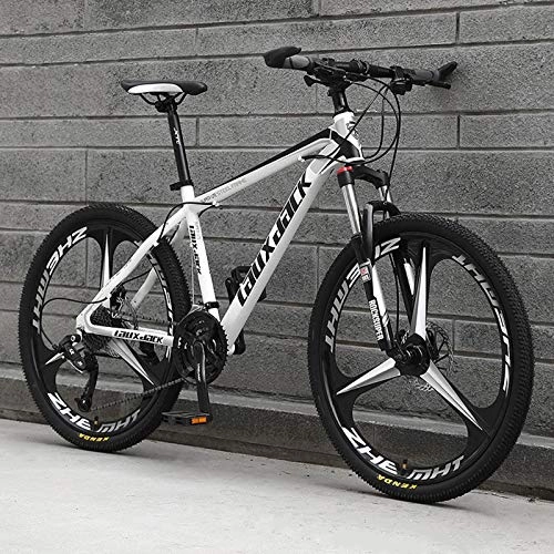 Bicicletas de montaña : KUKU Bicicleta De Montaña De 26 Pulgadas, Bicicleta De Montaña De Acero De Alto Carbono De 27 Velocidades, Bicicleta De Montaña con Suspensión Completa