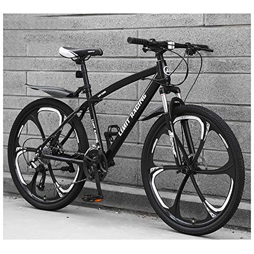 Bicicletas de montaña : KXDLR Bicicleta de montaña, 26 Pulgadas Ruedas de Bicicleta Edad, Estructura de aleacin de Aluminio desplazable Bloqueo Delantero Tenedor-Suspensin de Bicicletas de montaña, Negro, 24 Speed