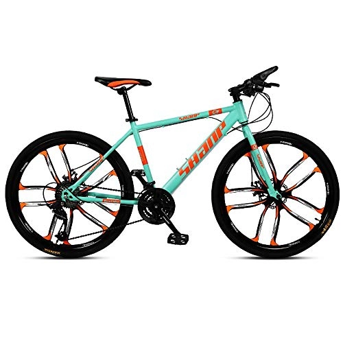 Bicicletas de montaña : LAYBAY - Bicicleta de montaña de 24 / 26 pulgadas, adecuada a partir de 150 cm, freno de disco, cambio de 21 velocidades, suspensión completa, para niños y hombres