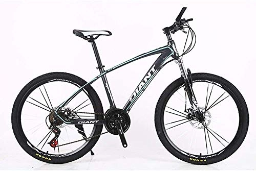 Bicicletas de montaña : LAZNG MTB 21-30 plazos de envo 26" Ruedas de radios for Bicicleta de Doble Disco de Freno Suspensin Tenedor de suspensin Bicicletas Antideslizante (Color : Green)
