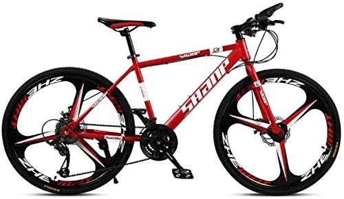 Bicicletas de montaña : LAZNG MTB de montaña for Adultos Bicicletas de 26 Pulgadas 30 Velocidad Off-Road Doble Freno de Disco de una Rueda de Velocidad de Bicicletas Hombres y Mujeres (Color : D)