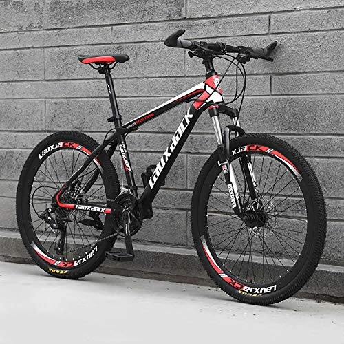Bicicletas de montaña : Ligero Aluminio Suspensión Completa Marco, Durable Bicicleta De Montaña para Adultos, Plegable City Riding Ciclismo De Montaña para Viaje Go Working Negro / Rojo 26", 21 Velocidad