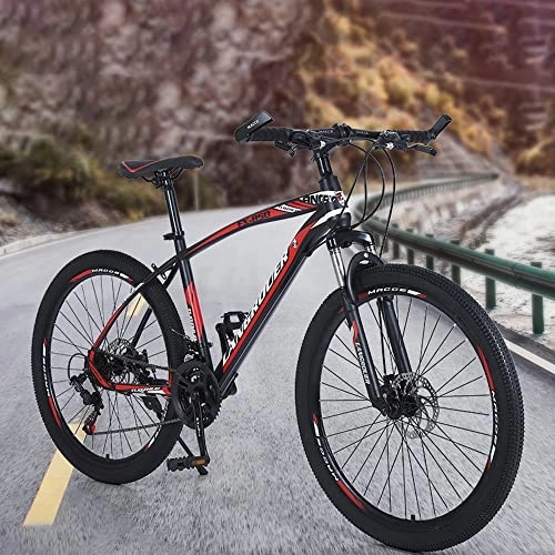 Bicicletas de montaña : LINGBD Bicicleta, De Velocidad Variable Bicicleta De Montaña De Doble Suspensión del Mens, Negro, 24inch27speed