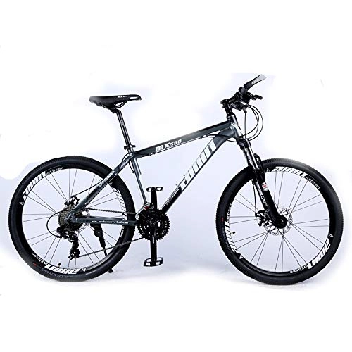 Bicicletas de montaña : LISI Bicicleta de montaña de 26 Pulgadas de aleacin de Aluminio de 27 Pulgadas de Velocidad para Todo Terreno Hombres y Mujeres Alta en Bicicleta, Gray
