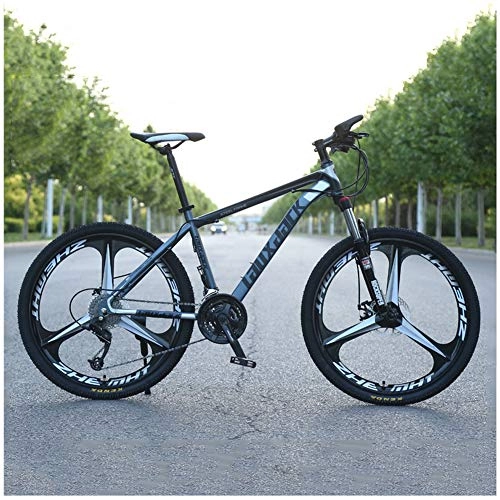 Bicicletas de montaña : LJJ Bicicleta de montaña 26 Pulgadas Marco de Acero de Alto Carbono con Doble Disco de Freno Bicicleta para Adultos 21 / 24 / 27 / 30 velocidades Bicicleta de montaña para Adultos
