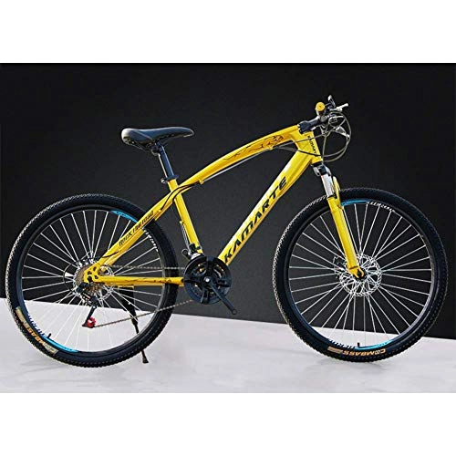 Bicicletas de montaña : Llpeng 26 Pulgadas de Bicicletas de montaña for Adultos, 21 / 24 / 27 Velocidad, Ciclismo Variable Bicicleta de la Velocidad, el Regalo del Estudiante de Bicicletas, Unisex (Color : Gold, Size : 21)