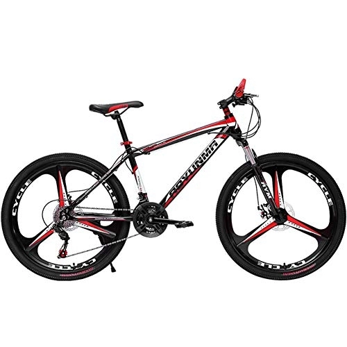 Bicicletas de montaña : LNX Bicicleta de montaña de 24 Pulgadas - Freno de Doble Disco - Bicicleta de Velocidad Variable para Estudiantes Adolescentes - Altura Ajustable (21 / 24 / 27 / 30 velocidades)