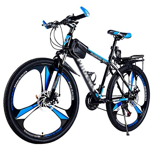 Bicicletas de montaña : LWZ Bicicleta de montaña de 26 Pulgadas Rueda de Acero de Alto Carbono Bicicletas de Carretera 24 velocidades Bicicleta MTB Frenos de Disco Doble Bicicleta de montaña