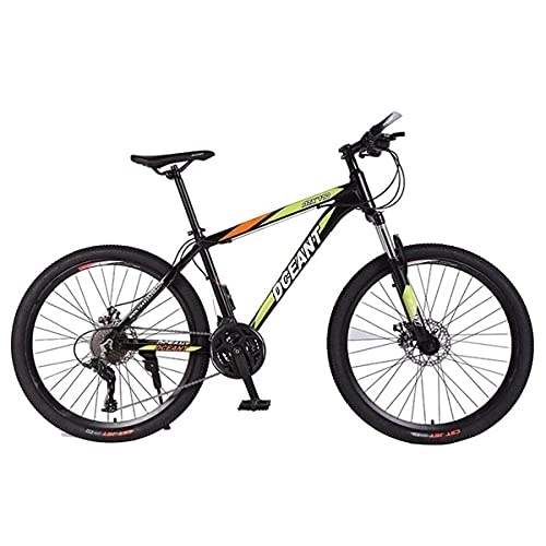Bicicletas de montaña : MQJ 21 Engranajes de Velocidad Bicicleta de Montaña 26 en la Rueda Mtb Mtb High Carbon Acero Mcon Frenos Daul Disco para Adultos para Mujer para Mujer / Verde