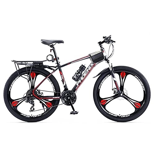 Bicicletas de montaña : MQJ 27.5 Ruedas Bicicleta de Montaña Daul Disc Disc Frenos de 24 Velocidades para Hombre Suspensión Delantera Mtb para Niños Chicas Hombres Y Wome / Rojo / 27 Velocidad