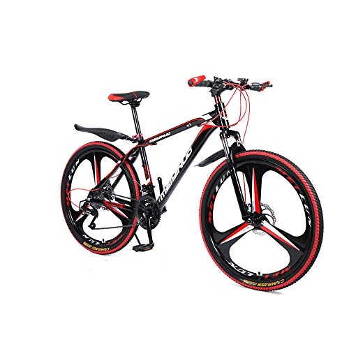 Bicicletas de montaña : MRQXDP Bicicletas de montaña Ligeras de 27 velocidades Bicicletas de aleacin ms Fuertes 26 Pulgadas, MTB, suspensin de Horquilla, Bicicleta para Mujeres / Hombres, jvenes y Adultos, Rojo