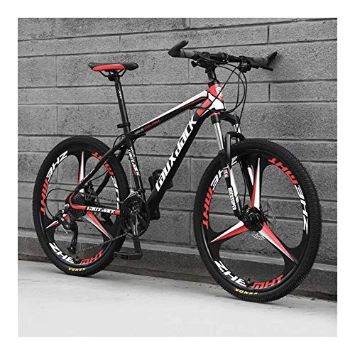 Bicicletas de montaña : Nologo Bicicletas de montaña adulto Crosscountry hombre mujer bicicleta bicicleta bicicleta estudiante casual, color negro / rojo, tamao 21speed24inches