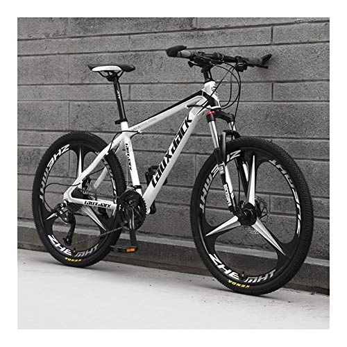 Bicicletas de montaña : Nologo Bicicletas de montaña adulto Crosscountry hombre mujer bicicleta bicicleta bicicleta estudiante casual, color negro y blanco, tamaño 21speed24inches