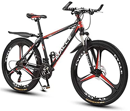 Bicicletas de montaña : RDJSHOP Bicicleta de Montaña de 21 Velocidades, 26 Pulgadas Rueda MTB de 3 Radios, Marco de Acero al Carbono, Bicicleta de Montaña con Frenos de Disco Doble, Red