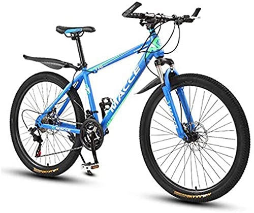 Bicicletas de montaña : RDJSHOP Bicicleta de Montaña para Adultos de 26 Pulgadas, 21 Velocidades Bicicleta de Freno de Disco Dual, Bicicleta MTB con Marco de Aleación para Ciclismo Al Aire Libre, Blue