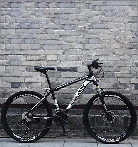 Bicicletas de montaña : SADGE Bike Doble Freno De Disco 27 Velocidades Negro MTB Carretera Ejercicio Bicicleta De Montaa para Hombres Y Mujeres Adultos, Playa Nieve Bicicleta Ciclismo Variable 26 Pulgadas Trail Bikes