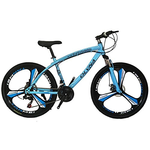 Bicicletas de montaña : SANJIBAO Mountain Bike, Bicicletas Montaña 26 Pulgadas, 21 Velocidad, Velocidad De Choque Bicicleta De Montaña, MTB para Hombre, Cuadro De Aluminio, con Asiento Ajustable, Frenos De Doble Disco, Azul