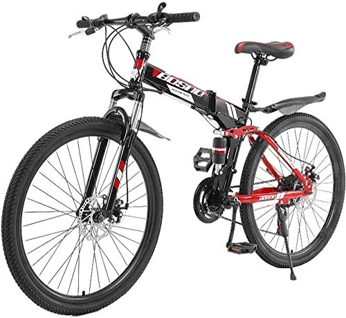 Bicicletas de montaña : SYCY Bicicleta de montaña de 26 Pulgadas y 21 velocidades Bicicleta de montaña de Aluminio con suspensión Completa Bicicletas de Carretera con Frenos de Disco Bicicleta con suspensión Completa MTB